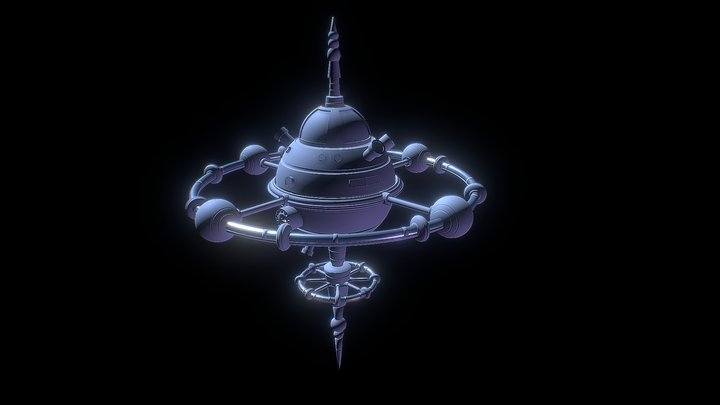 Cortex Space Station Remastered 3D Model