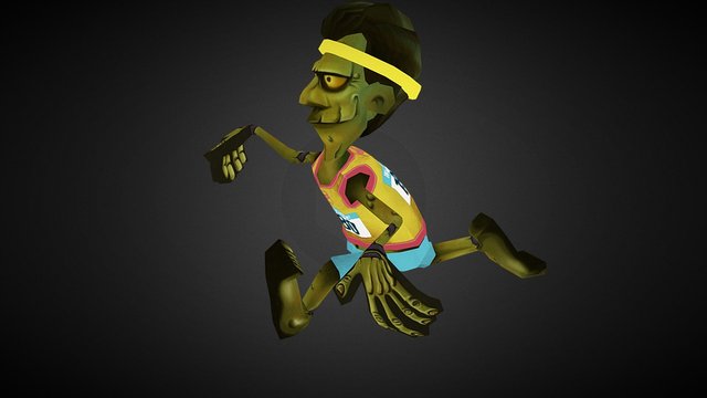 Zombie "Big Head" 3D Model
