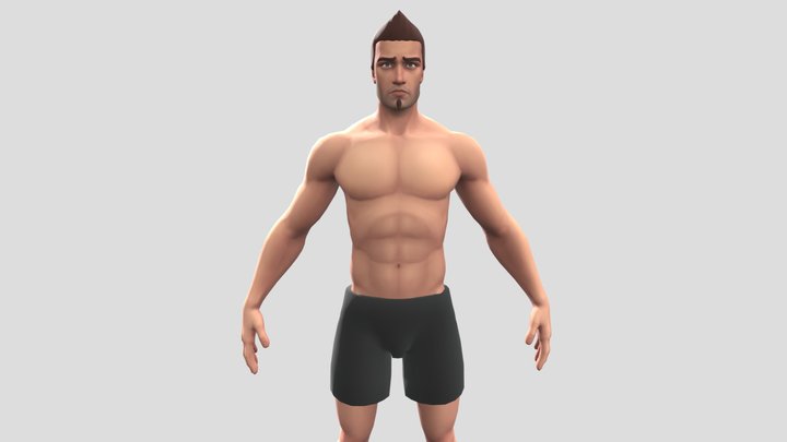 Stylized Basemesh Character - Rigged 3D model 3D Model