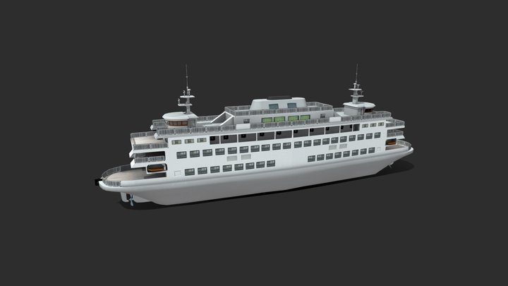 Island Ferry 3D Model