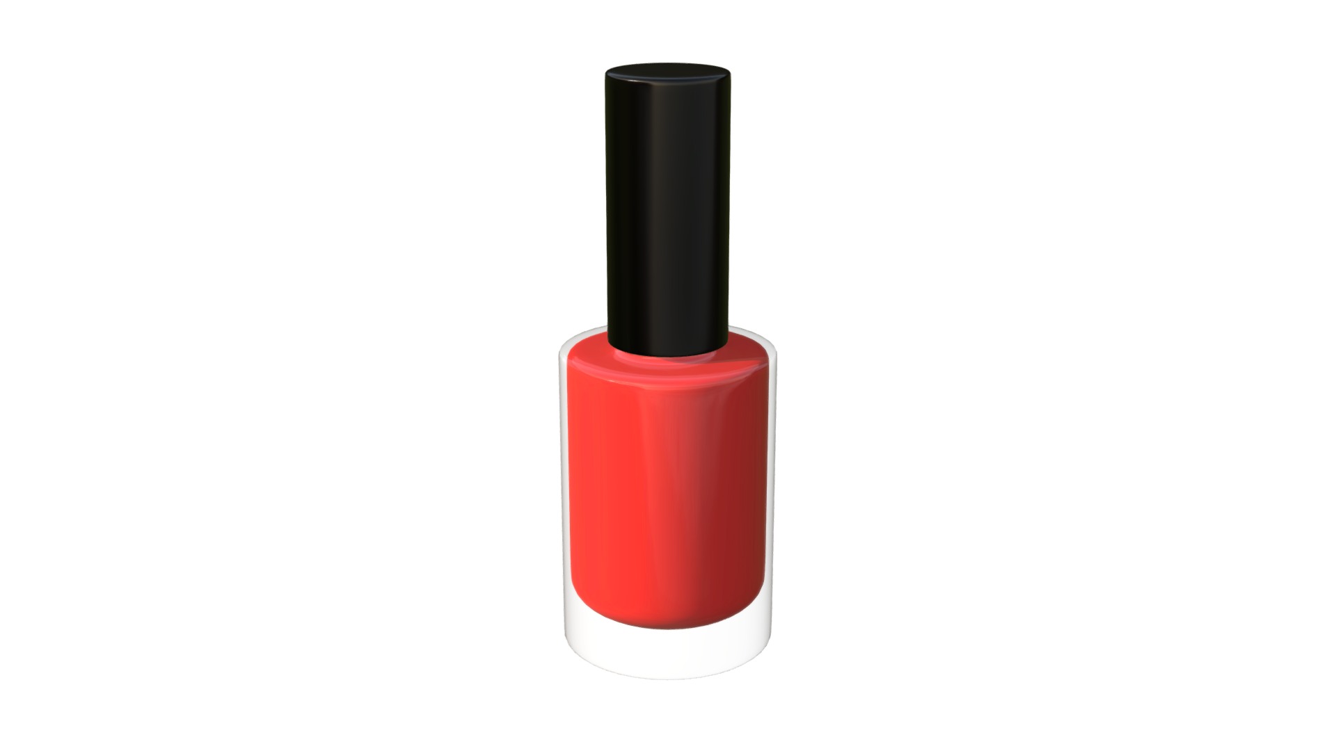 3D model Nail polish red - This is a 3D model of the Nail polish red. The 3D model is about a red and black tube.