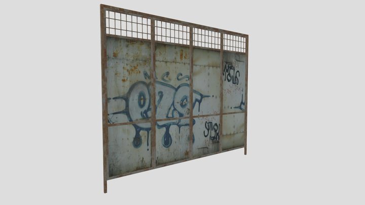 Big metal door 3D Model