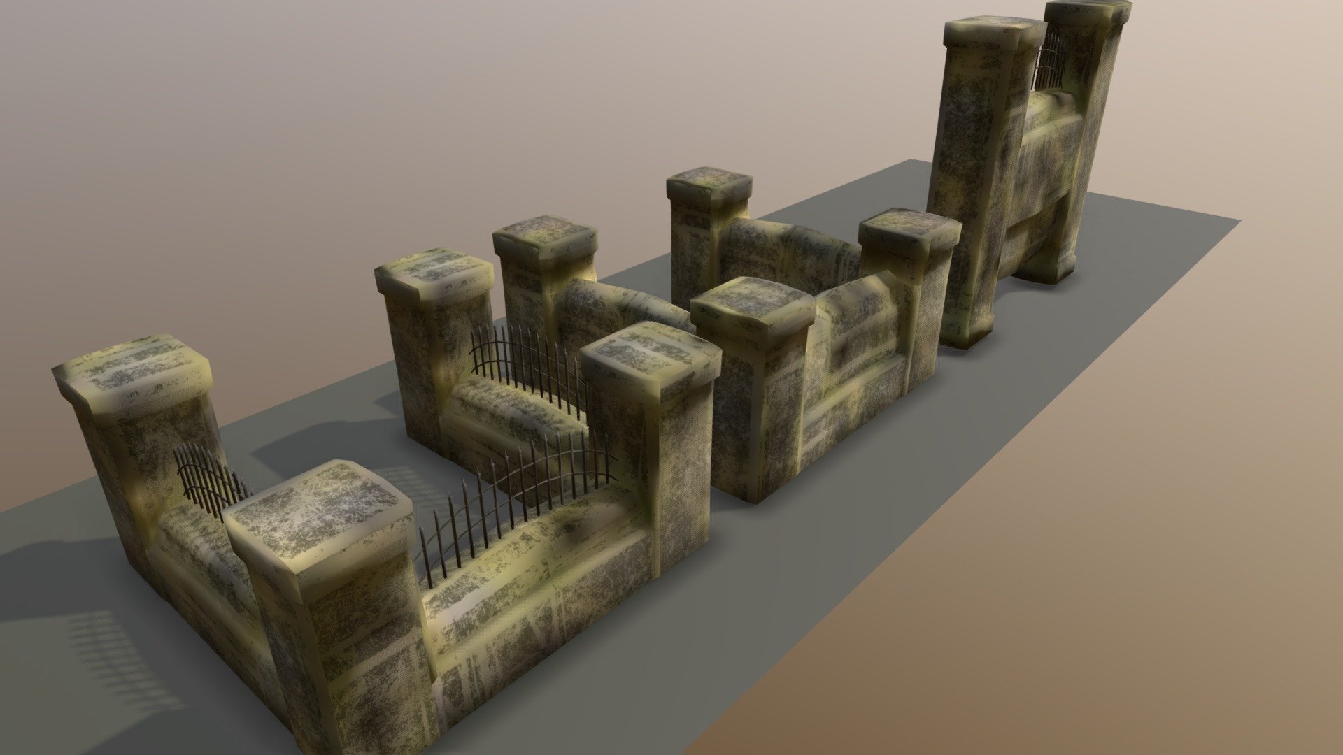 Doube-sided stone fence