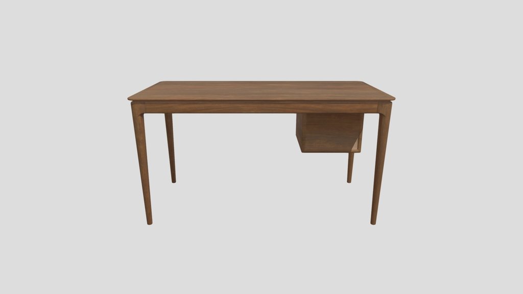 Timber Desk With Drawers
