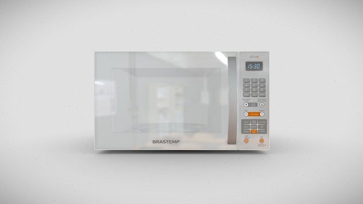 Microwave Brastemp Ative White 3D Model