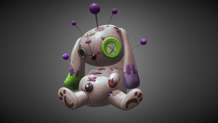 stylized stitched bunny 3D Model