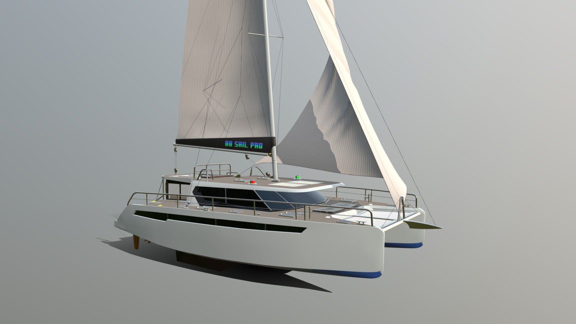 Catamaran fitted with Treadmaster — Sketchfab embed 3D viewer