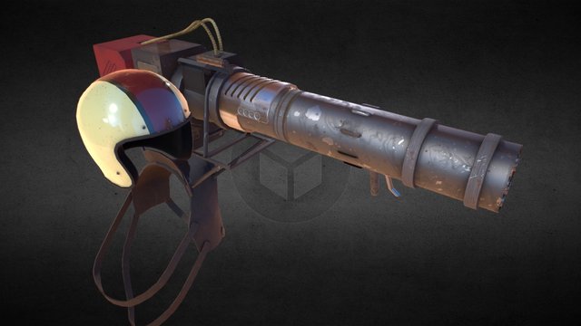 Vera shoulder mountain gatling gun 3D Model