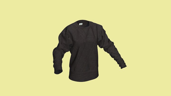 /-Sweater in black 3D Model