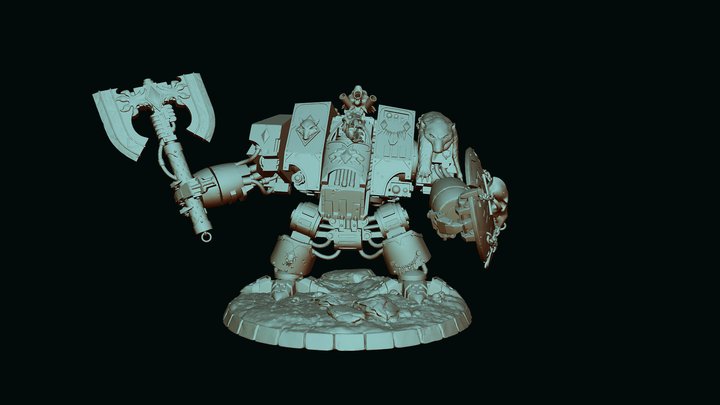 Space Wolves Venerable Dreadnought. STL. Free. 3D Model