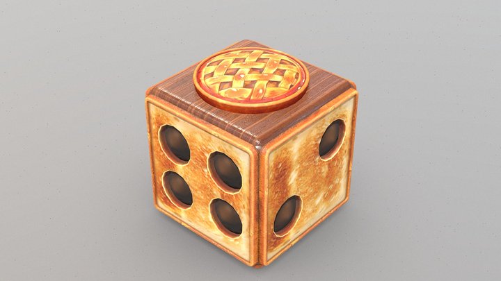 ChocoChip Bread Dice 3D Model