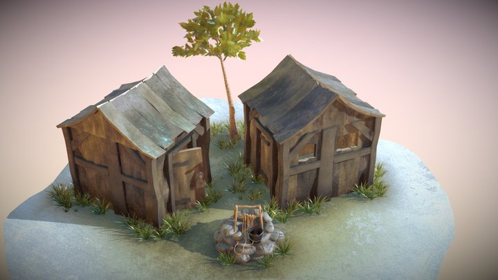 Pioneer house anno 1408 - level 1 3D Model