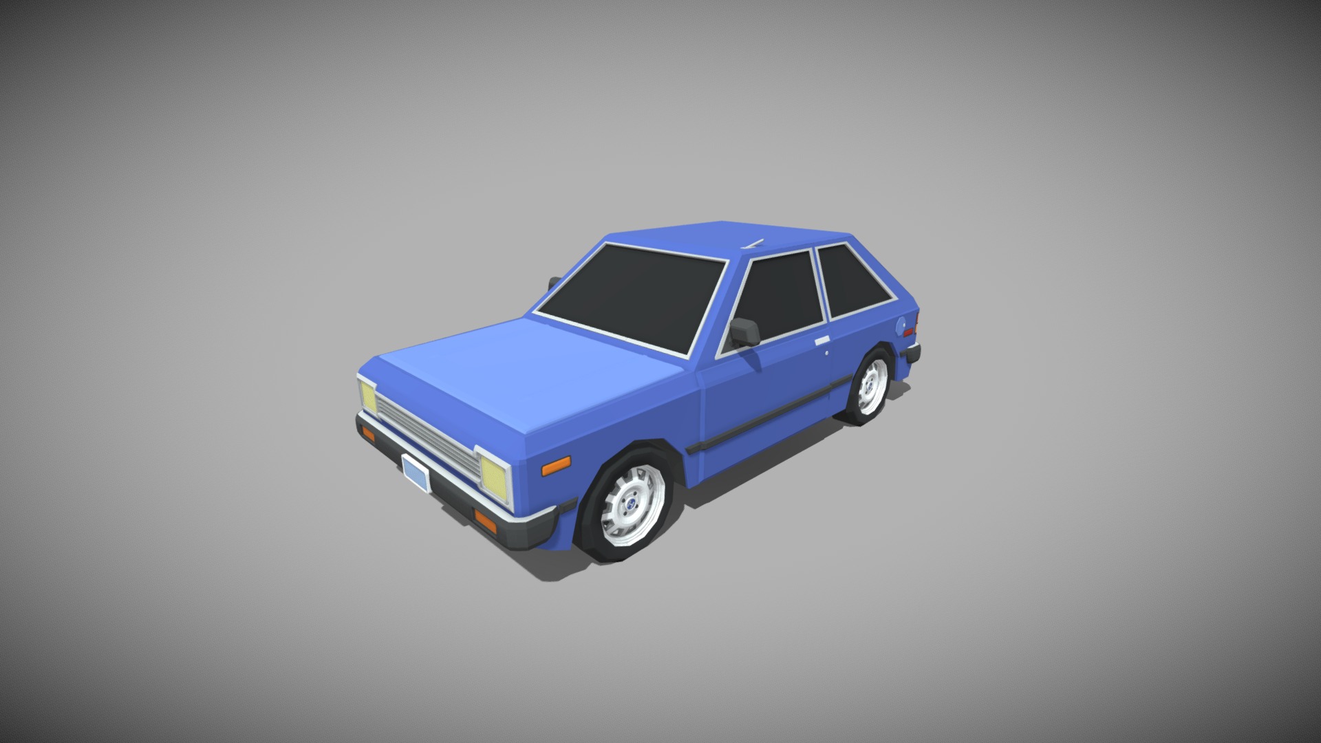 3D model Blue Compact Car Preview - This is a 3D model of the Blue Compact Car Preview. The 3D model is about a small blue car.
