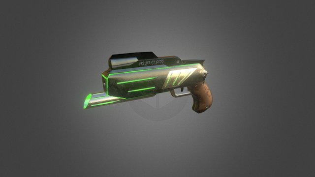 Pistol Low Poly 3D Model