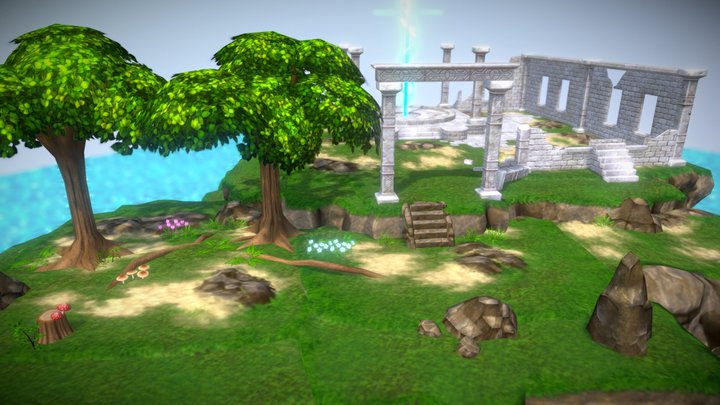 Ruins in the forest 3D Model