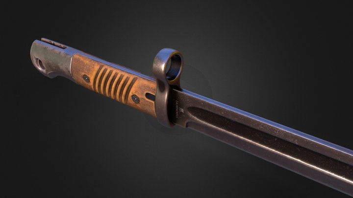 98k Mauser Bayonet 3D Model