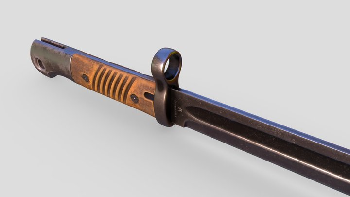 98k Mauser Bayonet 3D Model