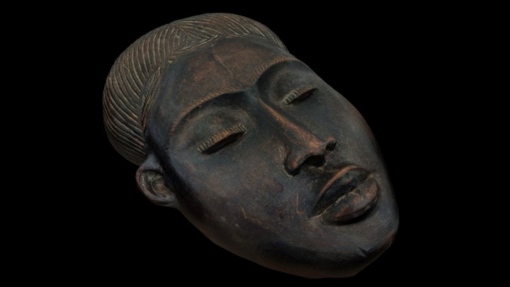 African wooden mask scan 3D Model