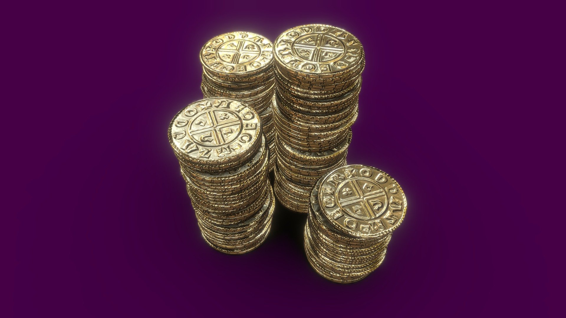 pile of coins zbrush alpha