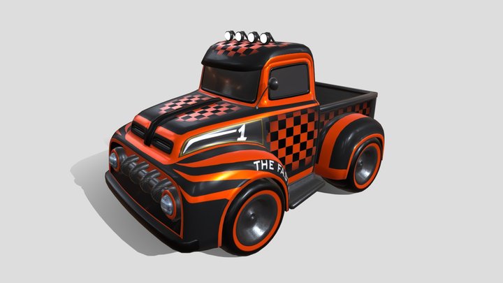 Red Mini Truck (3D Model) 3D Model