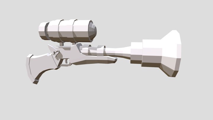 Lowpoly Gun 3D Model