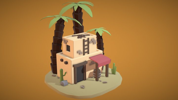 DAE Game Art - Simple Scene 3D Model