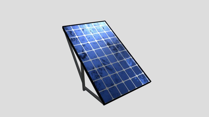 Solar Panel 1x1 3D Model