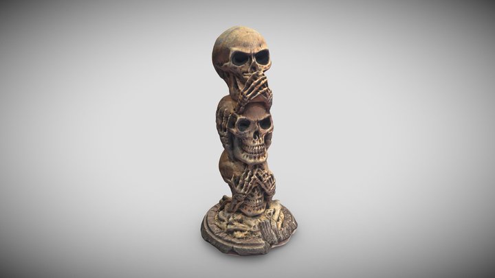 3 Skulls By Sebb 3D Model