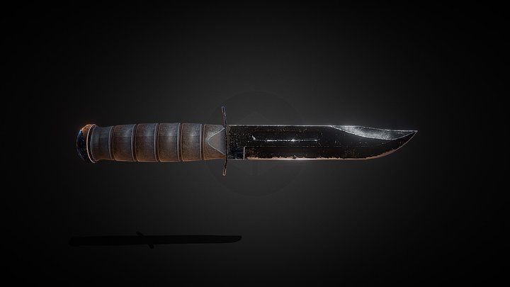Combat knife Ka-Bar 3D Model