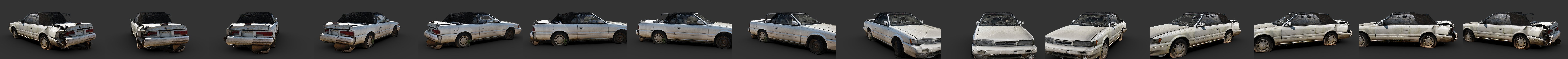 Destroyed Car 04 (Raw Scan) 3D Model