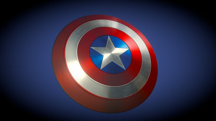 Captain America Shield 3D Model