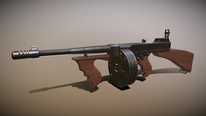 Thompson-machine-gun 3D models - Sketchfab
