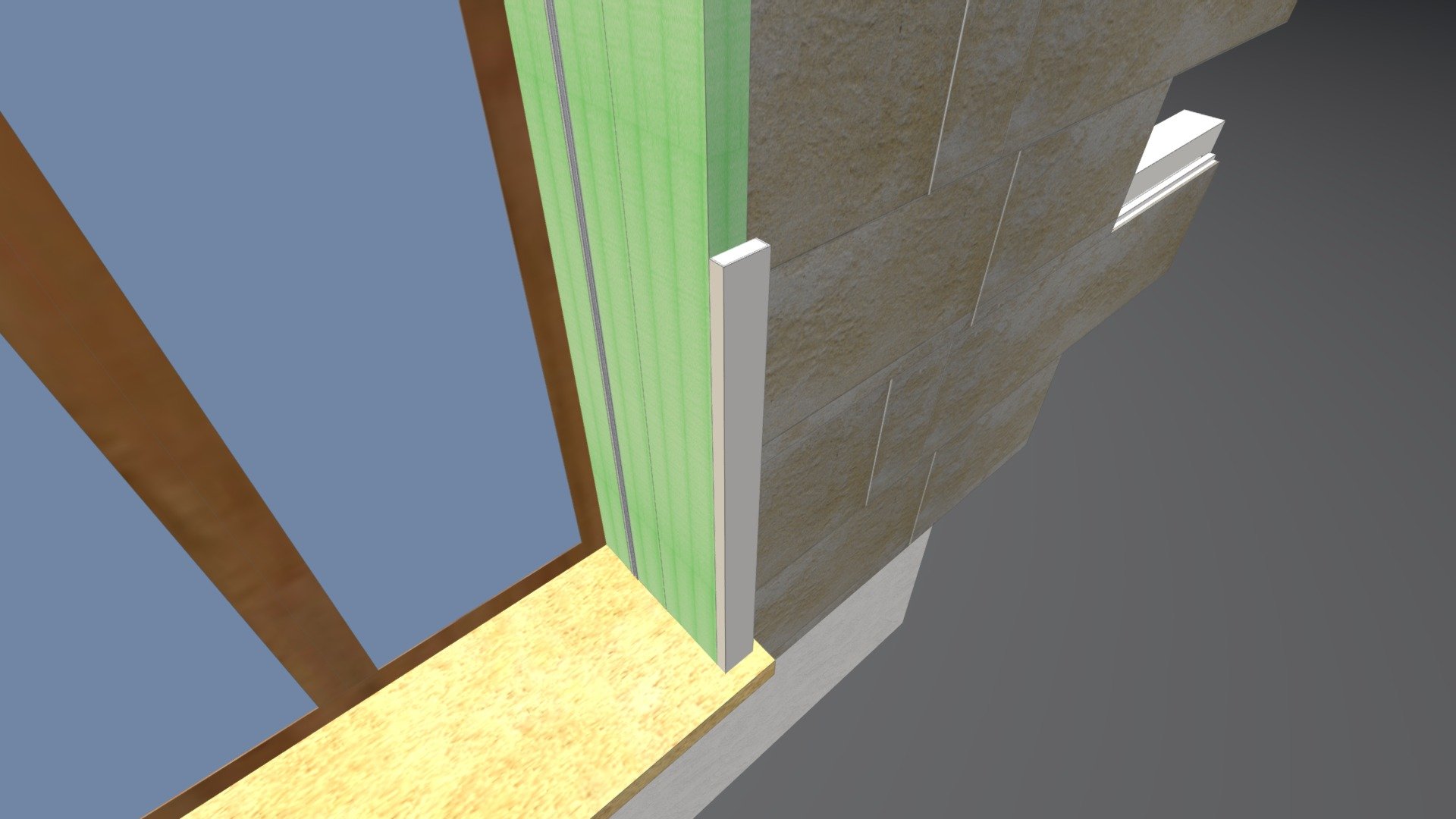 Cornice Spalletta su monoblocco premontato