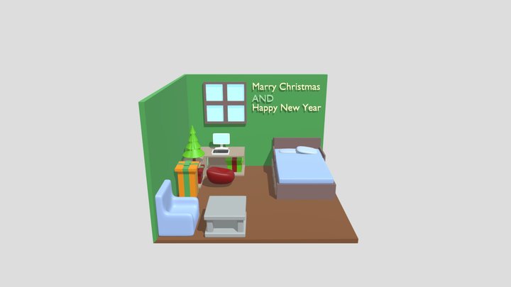 New Year's work room, Happy 2024!!! 3D Model