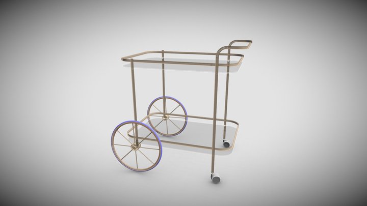 Bar Cart 3D Model