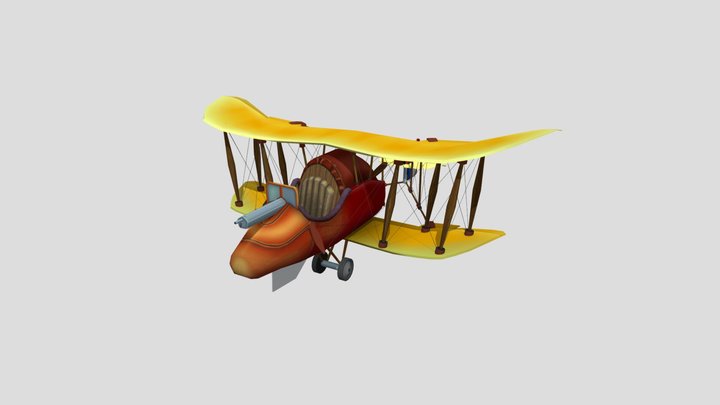 Airco DH-2 WWI plane 3D Model