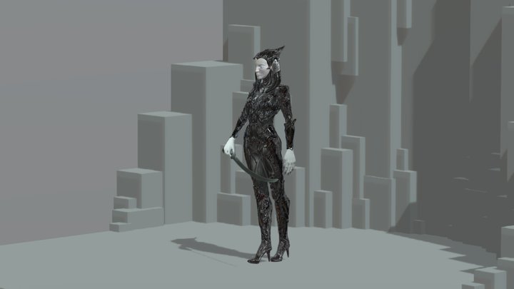 Alien Design with swerd Pixels&Polygons 2021 3D Model
