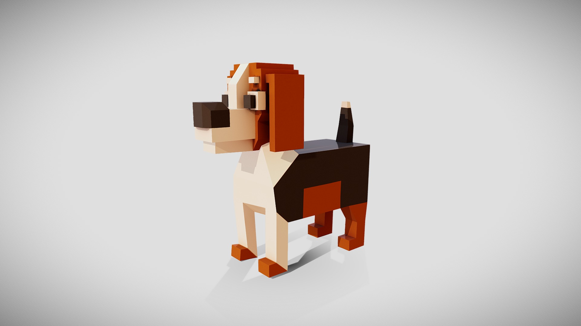 3D model Simple Beagle - This is a 3D model of the Simple Beagle. The 3D model is about a toy building made of building blocks.