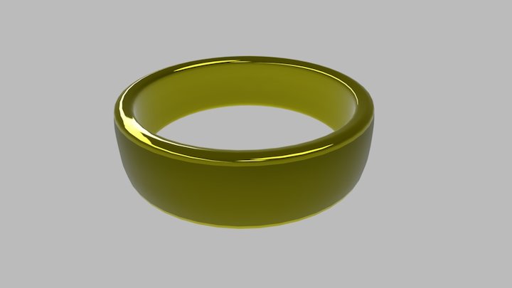 Gold Ring - Untextured 3D Model