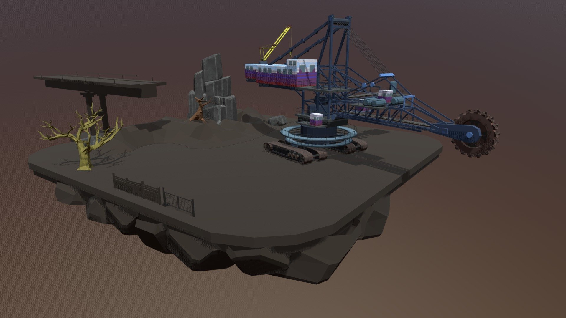 Low Poly Scene - 3D model by asrender1 [d711279] - Sketchfab