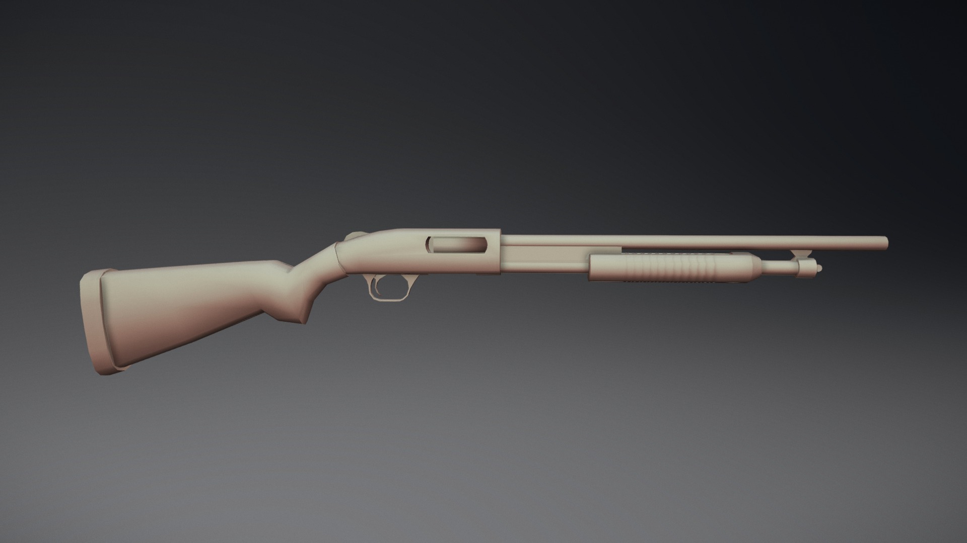 3D model Remington 870 [Firearms] - This is a 3D model of the Remington 870 [Firearms]. The 3D model is about a sword with a long handle.