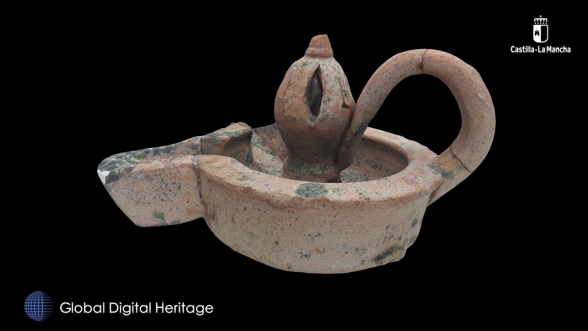 Medieval Ceramic Lamp, Castilla-La Mancha, Spain