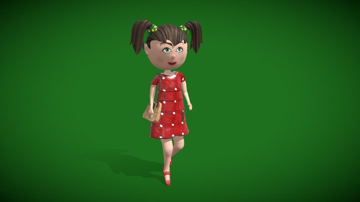 Character Walk Animation 3D Model