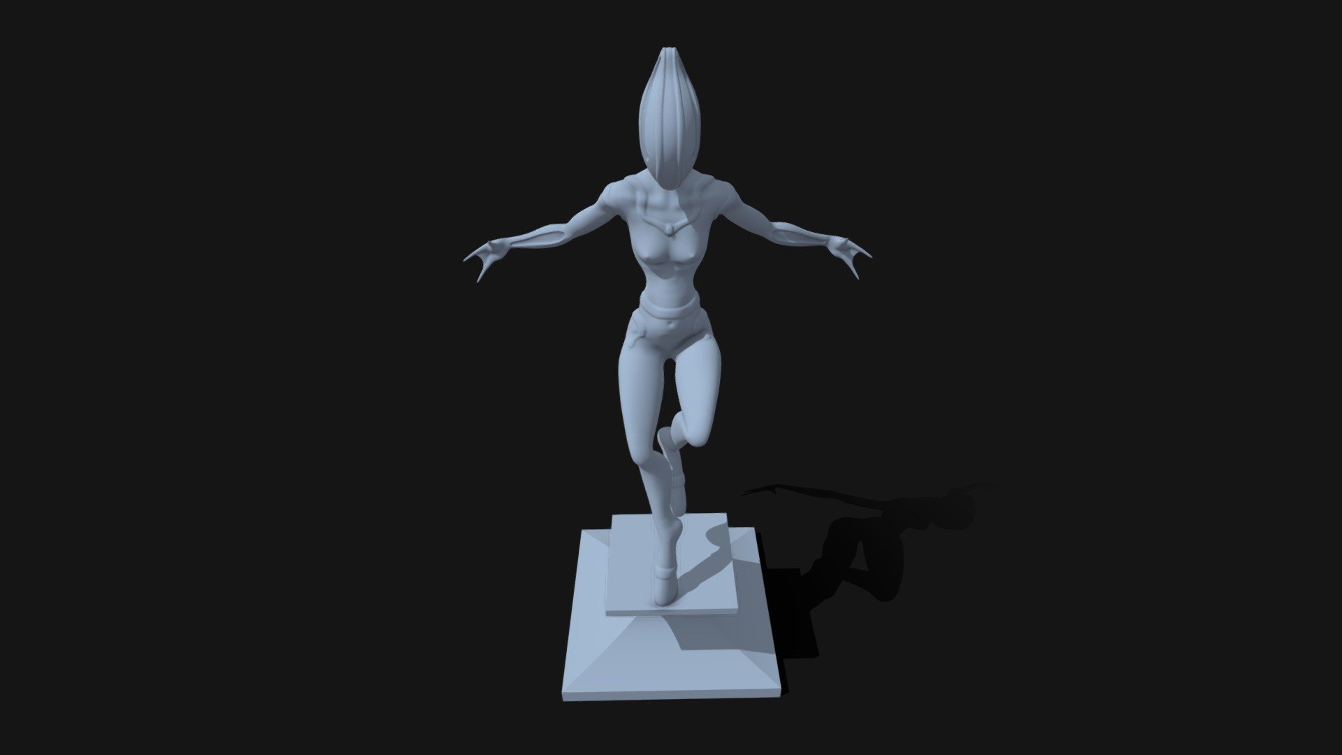 At The Edge 3D printable female sci-fi sculpt
