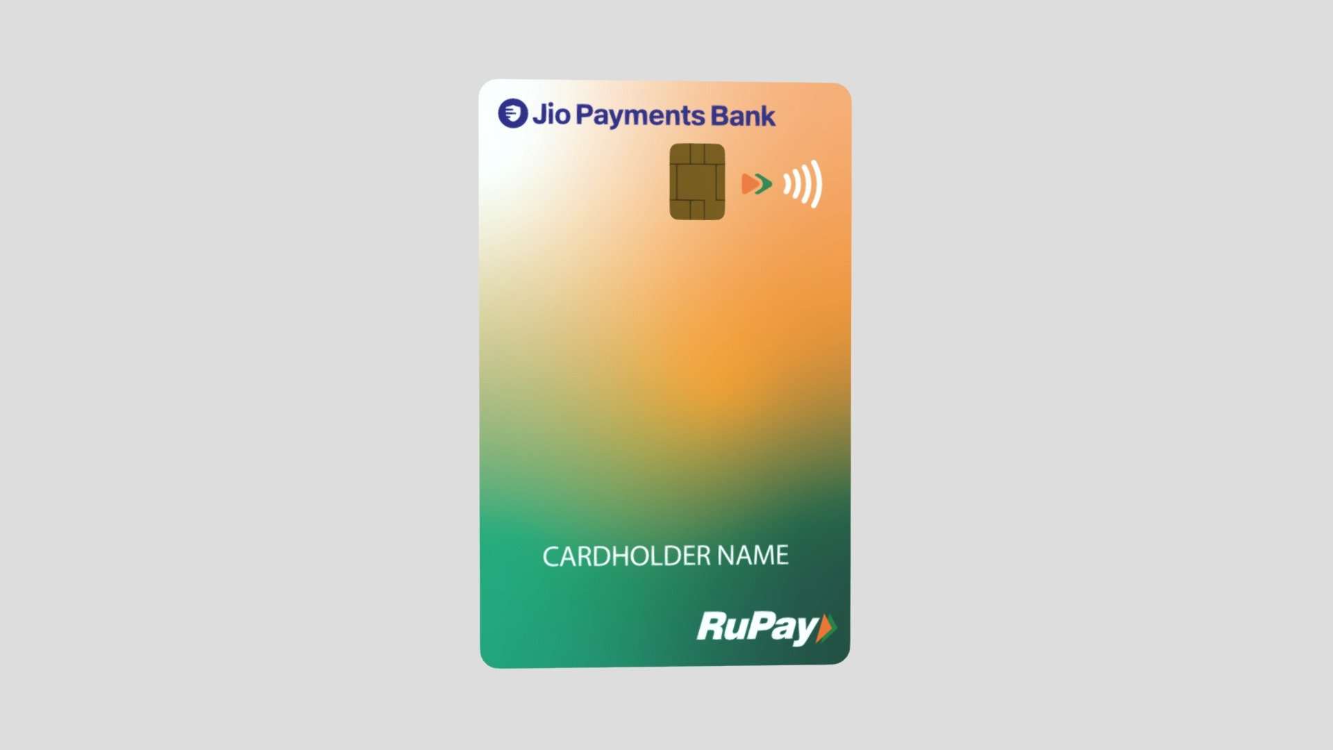 Jio Orange Green Vertical card - 3D model by sainiharsh491 [d71398a ...