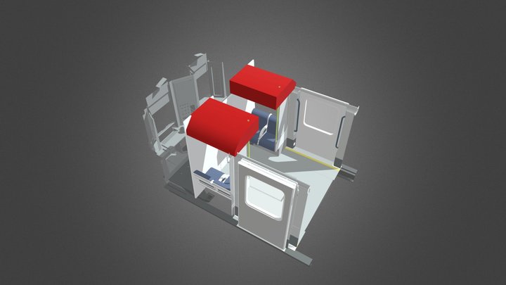 CAB300 Op. 4 Roof Luggage rack area enclosures 3D Model