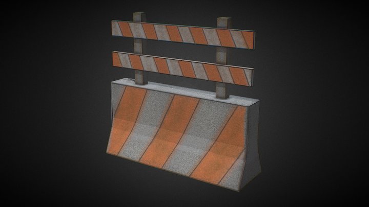 Road Barricade 3D Model