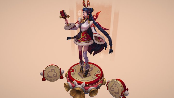 Seraphine MythMaker League of Legends Fanskin 3D Model