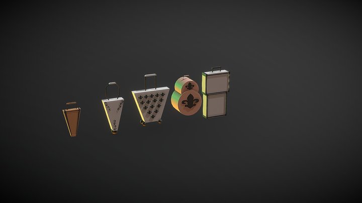 Bags and suitcase 3D Model