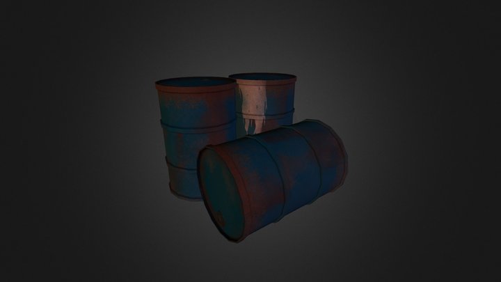 Game Barrels 3D Model
